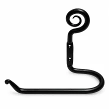 Toiletrolhouder zwart – gietijzer – 24 cm – landelijk