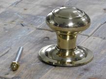 Messing knop voordeur, trekknop - knop antiek,deur (vast)