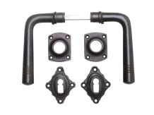 Set deurklinken met klink- en slotrozetten - BB - ijzer