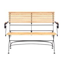 Gartenbank Eiche, Qualität - Metall und Holz - schwere Sofa