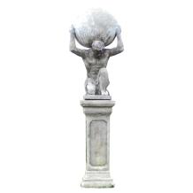 Atlas op sokkel - steen - 135 cm - klassiek wit - in detail