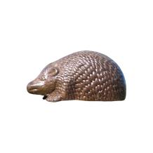 Egel - gietijzeren beeld - 14 cm - bruin - gedetailleerd