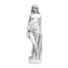 Vrouw - stenen beeld - 150 cm - klassiek wit - in detail