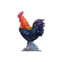 Haan – 65 cm – polystone beeld in kleur – XL decoratie