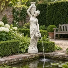 Waterornament waterkruiken - staande vrouw - tuinbeeld