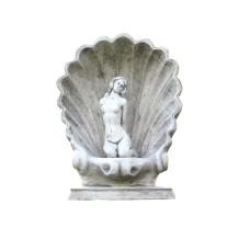 Vrouw in schelp - stenen beeld - 40 cm - gedetailleerd