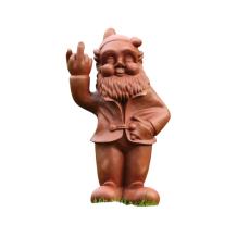 Tuinkabouter - middelvinger - polystone - 80 cm - bruin