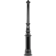 Poteau de jardin - 135 cm - Noir - Alu