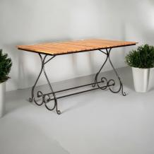 Gartentisch aus Holz und Metall, exklusiv und hochwertig!
