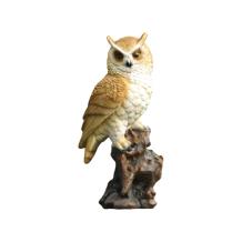 Uil - op boomstronk - polystone - 35 cm - in kleur