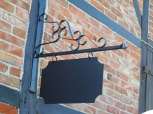 Rechthoekige reclamebord - metaal - 75 x 78 cm - zwart