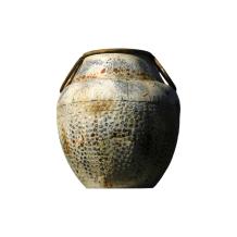 Metalen bloempot - 40 cm - vintage look - rustieke vaas