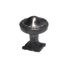 Vaste deurknop met rozet - donker gepatineerd messing