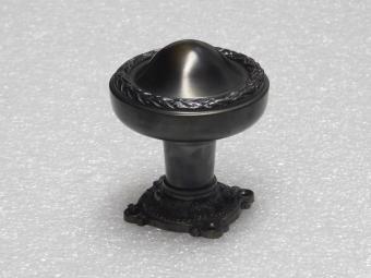 Fester Türknauf mit eleganter Rosette – dunkel patiniertes Messing