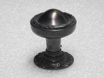 Fester Türknauf mit Blumenrosette – dunkel patiniertes Messing