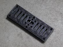Lüftungsgitter, schwarz, Gusseisen, verstellbar