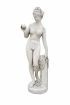 Tuinbeeld God - Venus met Appel - klassiek figuur van steen
