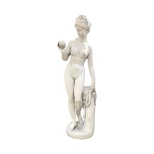 Venus met appel - stenen beeld - 114 cm - klassiek wit