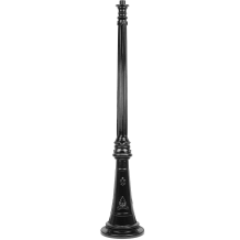 Mât d'éclairage - 175 cm - Noir - Alu