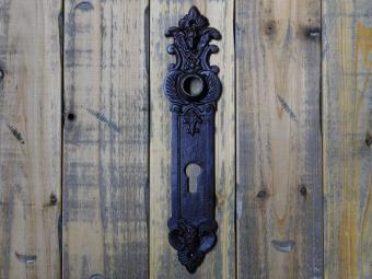 Vintage Türschild Engel - PC 92 - Gusseisen - Antikbraun