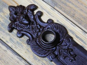 Vintage Türschild Engel - PC 92 - Gusseisen - Antikbraun