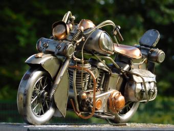 Vintage Motor - 38 cm - Handgemaakt van Metaal