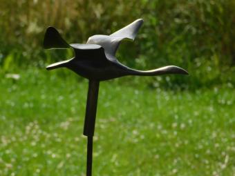 Fliegender Schwan - Bronzestatue - 33 cm - einzigartig und stilvoll