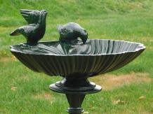 Grand bain d'oiseaux, bain à boire pour oiseaux, version en aluminium lourd, debout