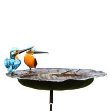 Voederschaal met 2 vogels - handgemaakt uit Afrika