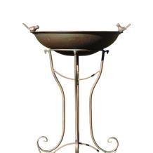 Staand vogelbad – 78 cm – ijzer in brons patina – elegant