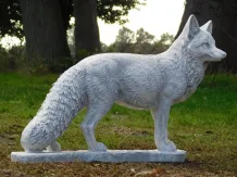 Stenen tuinbeeld vos – natuurgetrouw dierenbeeld – 70 cm