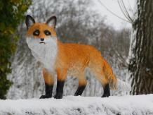 Renard - polystone - 30 cm - en couleur - détaillé
