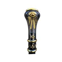 Wandelstok vrijmetselarij / tempeliers, uniek en exclusief, messing