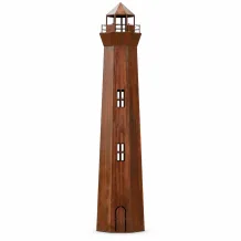Metalen vuurtoren XL – roestlook – 130 cm hoog