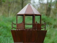 Metalen vuurtoren XL – roestlook – 130 cm hoog