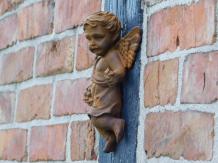 Engel - Statue aus Gusseisen - 20 cm - Oxid - Wanddekoration
