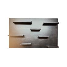 Wandbord hout - zwart - groot rek voor aan de muur