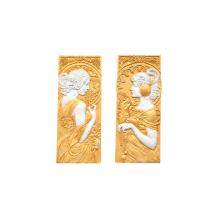 Set van 2 Wandplaten - Art Nouveau - MGO - Wandornament