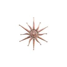 Metalen wandornament - zon met gezicht - rustiek - 55 cm