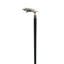 Wandelstok, met metaal nikkelen Jaguar