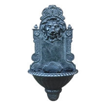 Wandfontein leeuw - gietijzer -zwart - 75 cm - klassiek