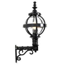 Wandlamp rond - omhoog - 'Globe' - zwart - gietijzer
