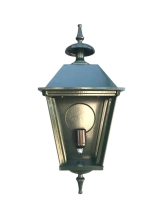 Hotellamp 'Milaan' - buitenlamp voor de wand - klassiek aluminium - groen