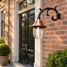 Klassieke wandlamp buiten – Koper en Gietijzer – 55 cm