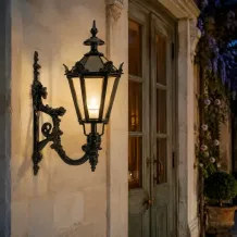 Buitenwandlamp Maas – 75 cm – klassieke gevellamp zwart
