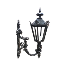 Wandlamp 'Maas' in klassieke stijl - 75 cm hoog - aluminium zwart