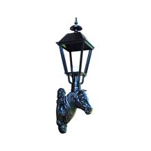 Wandlamp met paardenhoofd - aluminium - zwart/groen