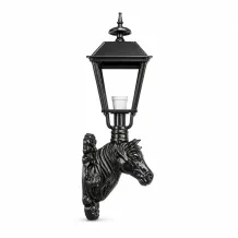 Wandlamp met paardenhoofd - aluminium - zwart/groen