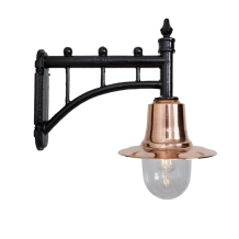 Wandlamp 'Copper' - gietijzer en koper - antieke stationslamp