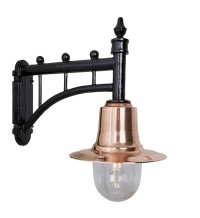 Wandleuchte „Copper“ – Gusseisen und Kupfer – Bahnhofsleuchte